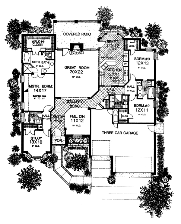 House Design - European Floor Plan - Main Floor Plan #310-1124