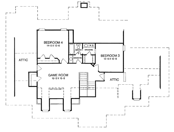 Dream House Plan - Country Floor Plan - Upper Floor Plan #952-216