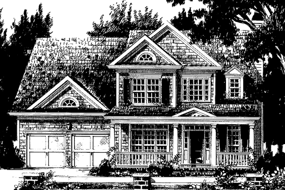 Exterior - Front Elevation 3 for Country House Plan #927-689 - 4 bed, 2.5 bath