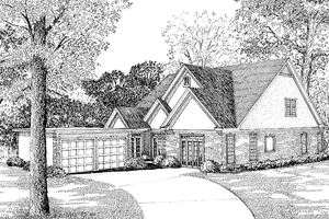 Traditional Exterior - Front Elevation Plan #17-2630