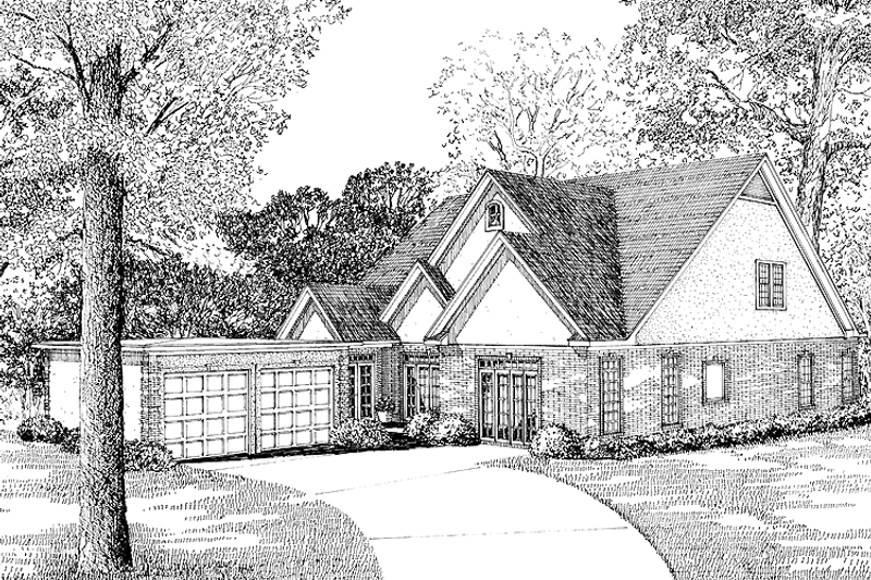 Architectural House Design - Traditional Exterior - Front Elevation Plan #17-2630