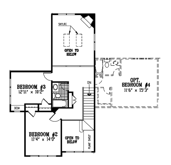 House Plan Design - Country Floor Plan - Upper Floor Plan #953-97