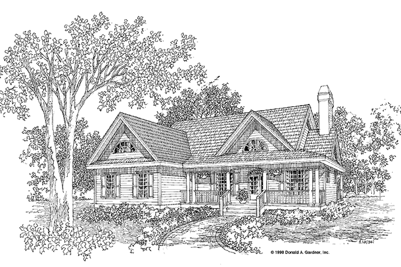 Dream House Plan - Exterior - Front Elevation 3 for Country House Plan #929-398 - 3 bed, 2 bath