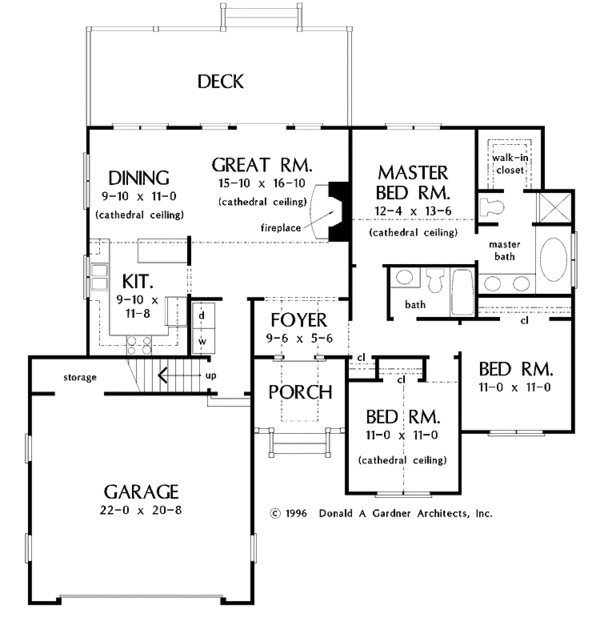 House Design - Ranch Floor Plan - Main Floor Plan #929-385