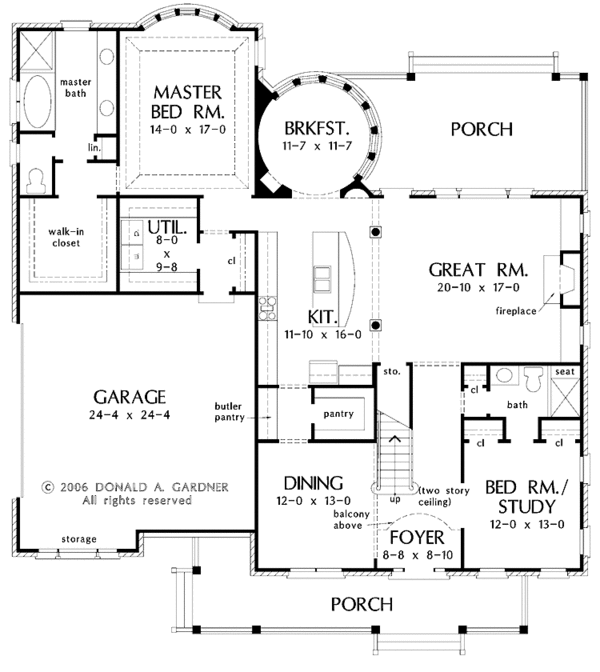 Dream House Plan - Traditional Floor Plan - Main Floor Plan #929-801