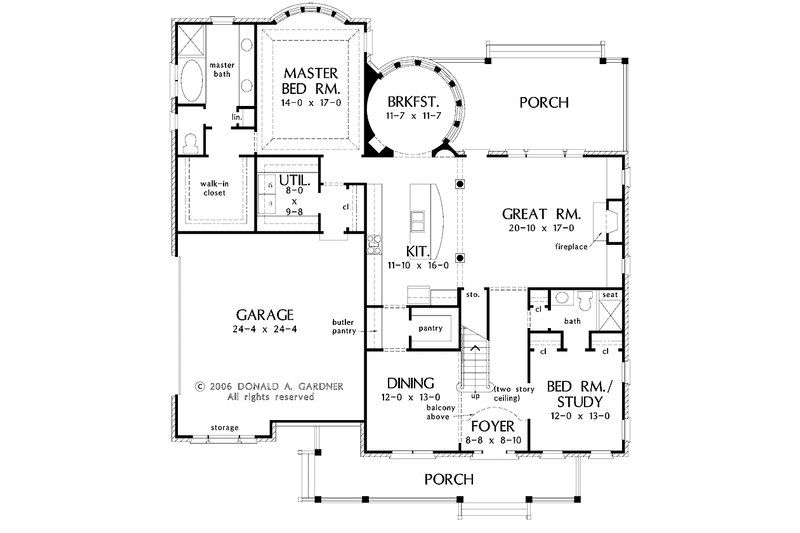 Home Plan - Floor Plan - Main Floor for Traditional House Plan #929-801 - 6 bed, 5 bath