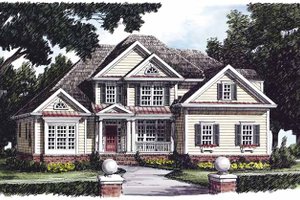 Country Exterior - Front Elevation Plan #927-472
