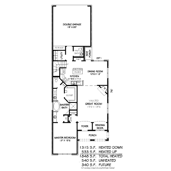 European Floor Plan - Main Floor Plan #424-70