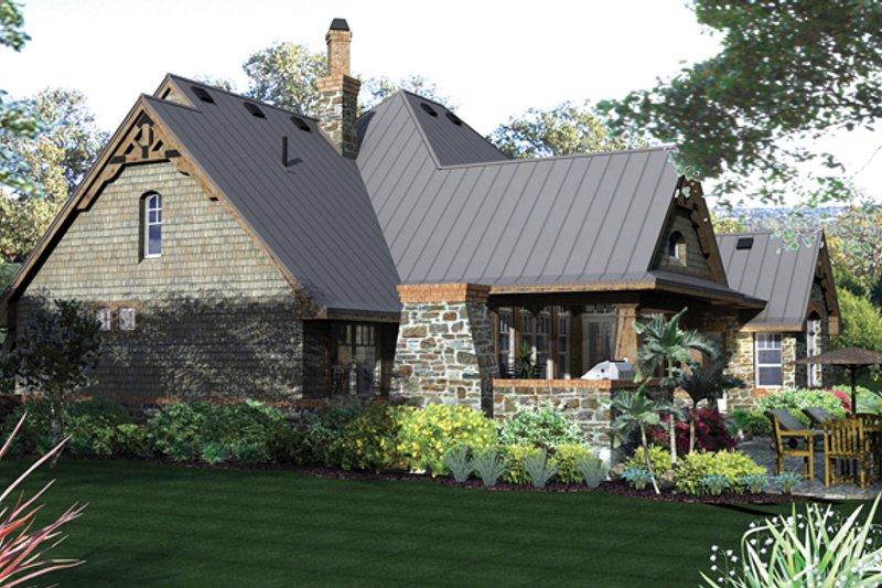 Architectural House Design - Exterior - Rear Elevation 4 for Country House Plan #120-243 - 3 bed, 2.5 bath