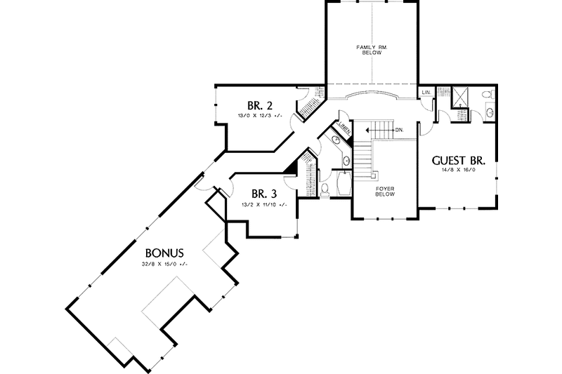 Home Plan - Floor Plan - Upper Floor for Country House Plan #48-832 - 4 bed, 4.5 bath