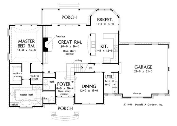 House Design - Traditional Floor Plan - Main Floor Plan #929-341