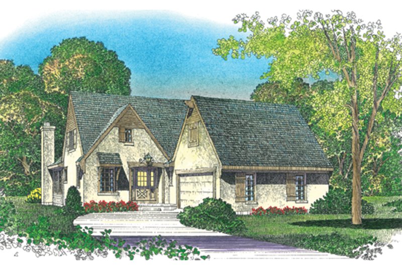 House Plan Design - Exterior - Front Elevation 3 for European House Plan #1016-108 - 4 bed, 3 bath