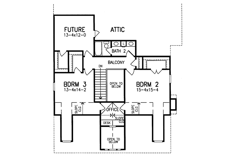Dream House Plan - Floor Plan - Upper Floor for Classical House Plan #952-225 - 3 bed, 2.5 bath