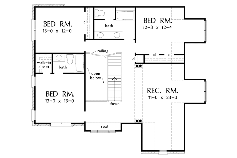 Dream House Plan - Floor Plan - Upper Floor for Traditional House Plan #929-796 - 5 bed, 4 bath