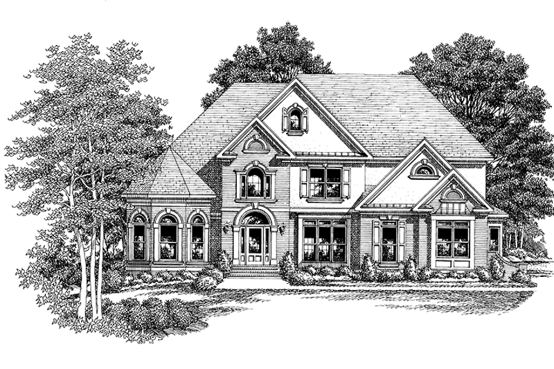 Home Plan - Exterior - Front Elevation 3 for Mediterranean House Plan #927-98 - 4 bed, 3.5 bath