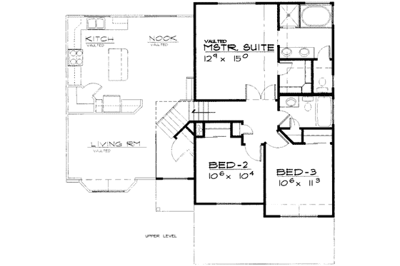 Floor Plan - Upper Floor for Traditional House Plan #308-241 - 3 bed, 2.5 bath