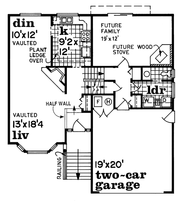 Architectural House Design - Contemporary Floor Plan - Main Floor Plan #47-756