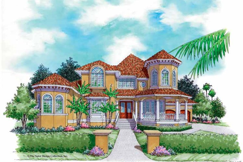 Dream House Plan - Mediterranean Exterior - Front Elevation Plan #930-164