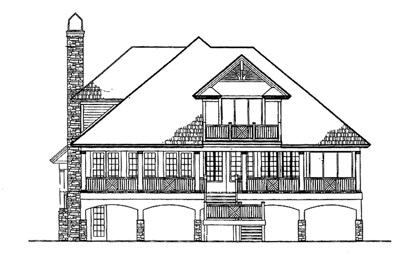 Home Plan - Exterior - Rear Elevation for Traditional House Plan #930-113 - 3 bed, 3.5 bath