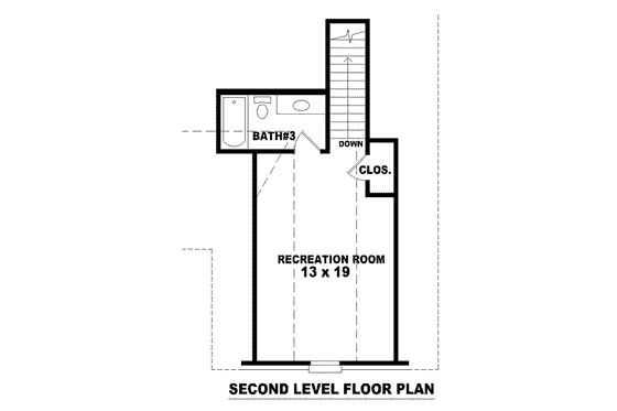Floor Plan - Other Floor for European House Plan #81-1548 - 3 bed, 2 bath