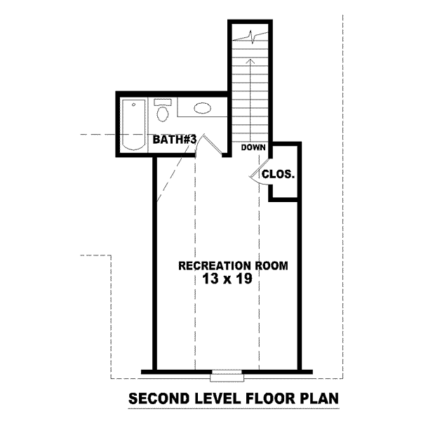 Floor Plan - Other Floor for European House Plan #81-1548 - 3 bed, 2 bath