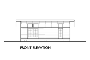 Exterior - Other Elevation 3 for Modern House Plan #890-4 - 1 bed, 1 bath