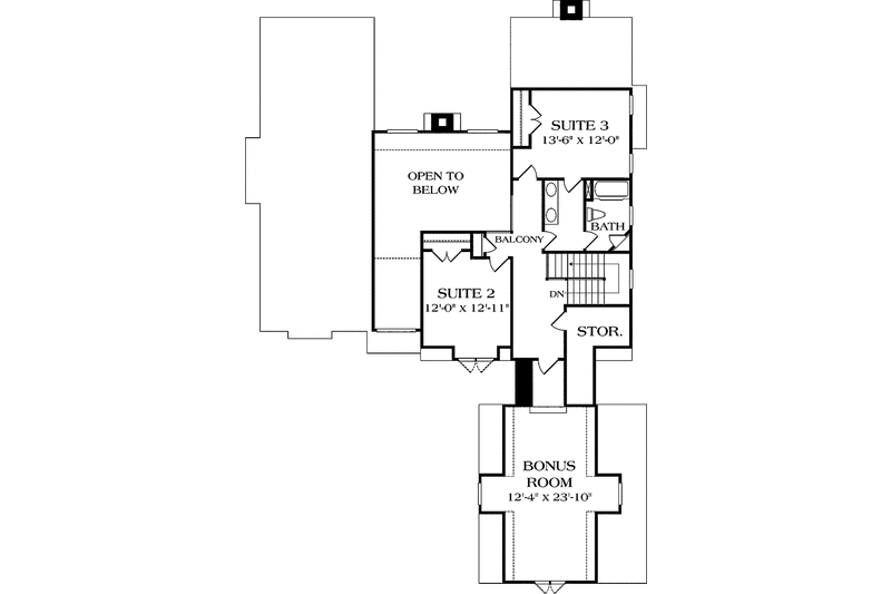 Dream House Plan - Floor Plan - Upper Floor for Country House Plan #453-104 - 3 bed, 2.5 bath