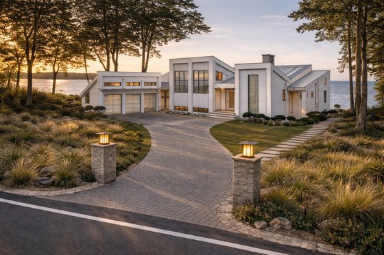 Exterior - Front Elevation 1 for Contemporary House Plan #928-168 - 5 bed, 4.5 bath