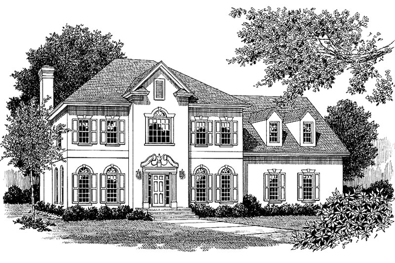 Architectural House Design - Colonial Exterior - Front Elevation Plan #453-147