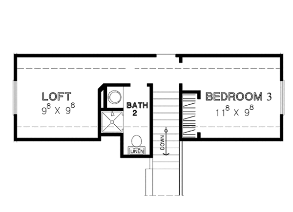 Architectural House Design - Craftsman Floor Plan - Upper Floor Plan #472-312