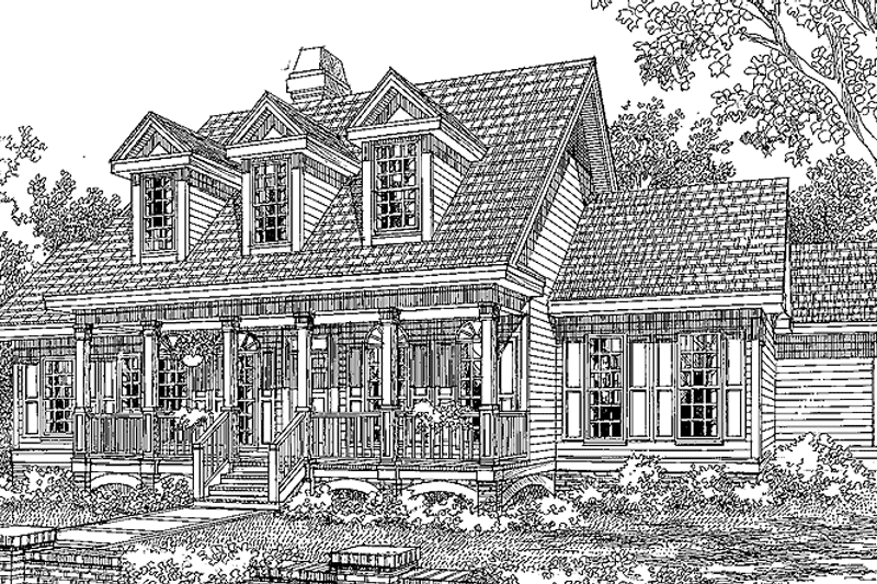 Dream House Plan - Country Exterior - Front Elevation Plan #929-458