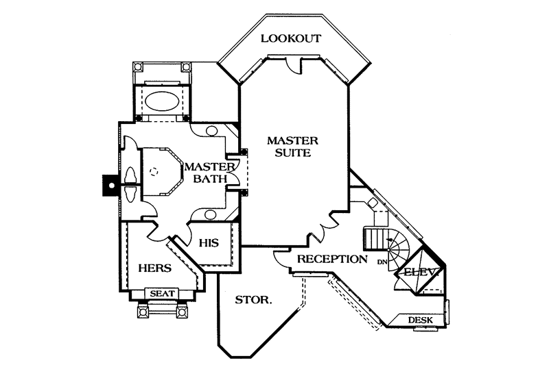 Architectural House Design - Floor Plan - Other Floor for Mediterranean House Plan #453-201 - 4 bed, 5.5 bath