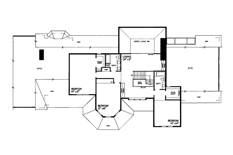 Home Plan - Floor Plan - Upper Floor for Victorian House Plan #72-795 - 4 bed, 4 bath