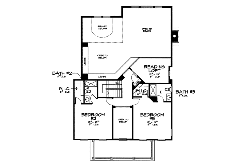 House Plan Design - Floor Plan - Upper Floor for Classical House Plan #1032-1 - 3 bed, 3.5 bath