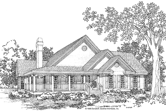 Exterior - Front Elevation 3 for Bungalow House Plan #929-248 - 3 bed, 2.5 bath