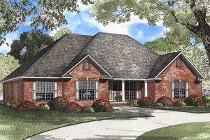 Southern Exterior - Front Elevation Plan #17-2295