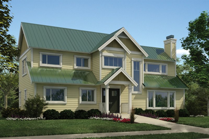 House Design - Exterior - Front Elevation 4 for Country House Plan #118-164 - 3 bed, 2.5 bath