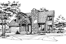 Dream House Plan - Contemporary Exterior - Front Elevation Plan #320-1498