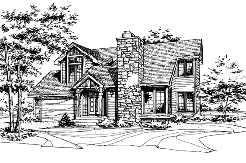 Dream House Plan - Contemporary Exterior - Front Elevation Plan #320-1498