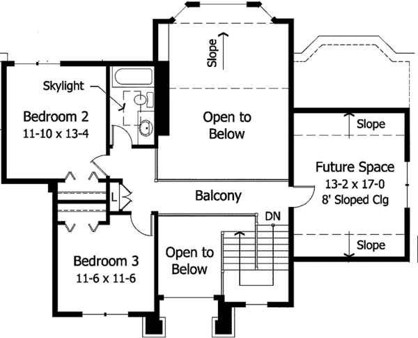 Home Plan - Country Floor Plan - Upper Floor Plan #51-837