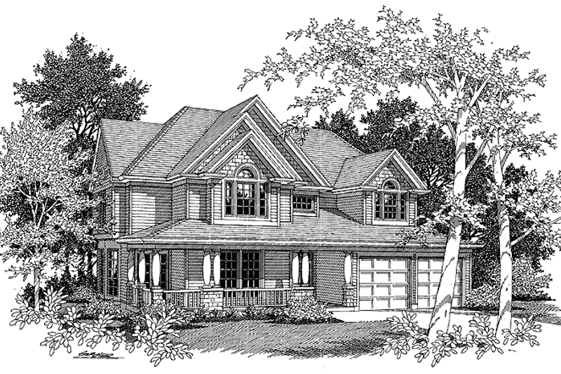 Dream House Plan - Victorian Exterior - Front Elevation Plan #48-714