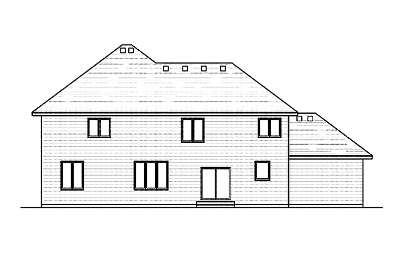 Home Plan - Exterior - Rear Elevation for Traditional House Plan #51-1028 - 4 bed, 2.5 bath