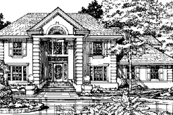 Exterior - Other Elevation for Colonial House Plan #320-385 - 3 bed, 3 bath