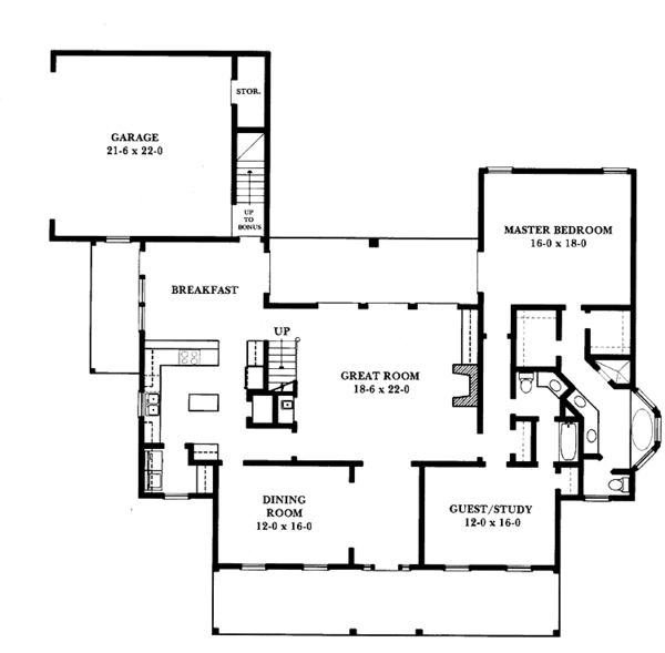 House Design - Victorian Floor Plan - Main Floor Plan #1047-15