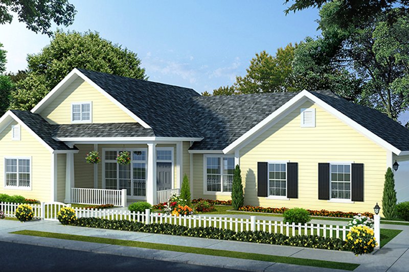 House Blueprint - Exterior - Front Elevation 3 for Traditional House Plan #513-2142 - 4 bed, 3 bath
