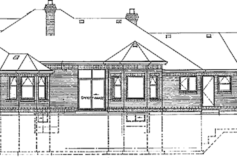 Dream House Plan - Exterior - Rear Elevation for European House Plan #47-750 - 4 bed, 2 bath