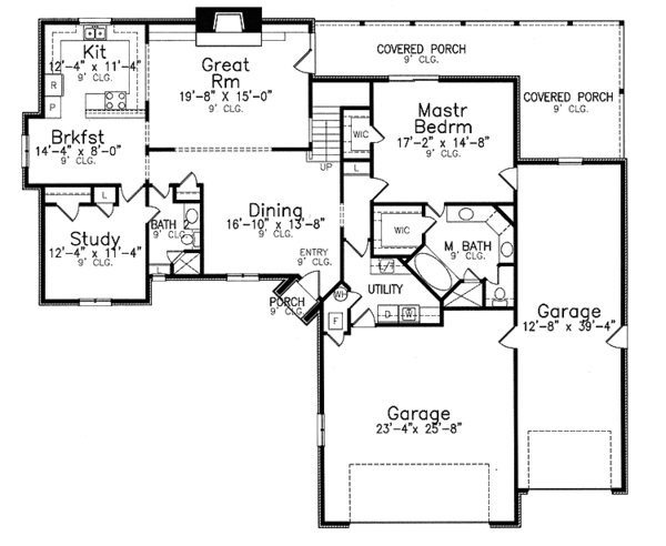 House Design - Traditional Floor Plan - Main Floor Plan #52-257