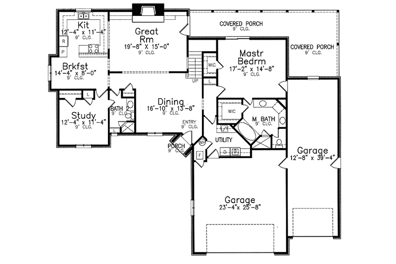 Home Plan - Floor Plan - Main Floor for Traditional House Plan #52-257 - 3 bed, 3 bath