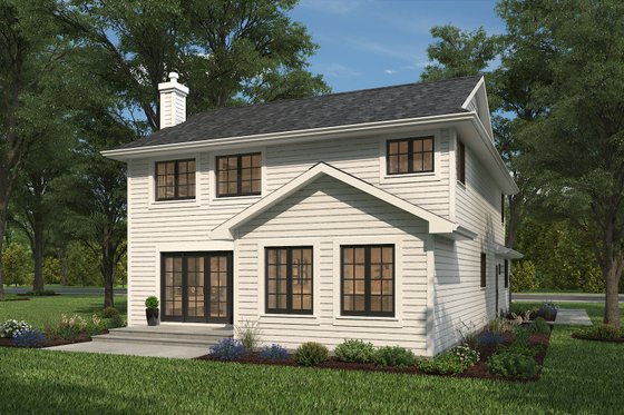 Exterior - Rear Elevation 1 for Traditional House Plan #427-7 - 3 bed, 3 bath