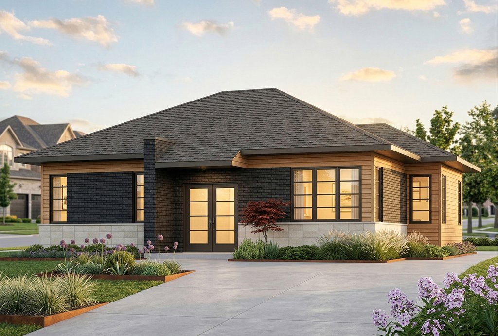 Exterior - Front Elevation 2 for Contemporary House Plan #23-2523 - 2 bed, 1 bath